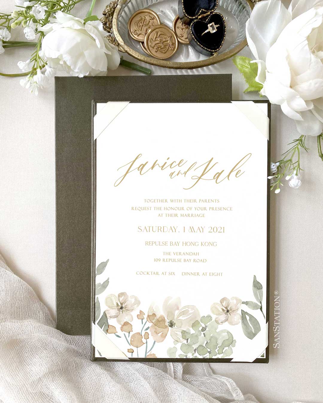 Premium Satin Hard Cover Invitation