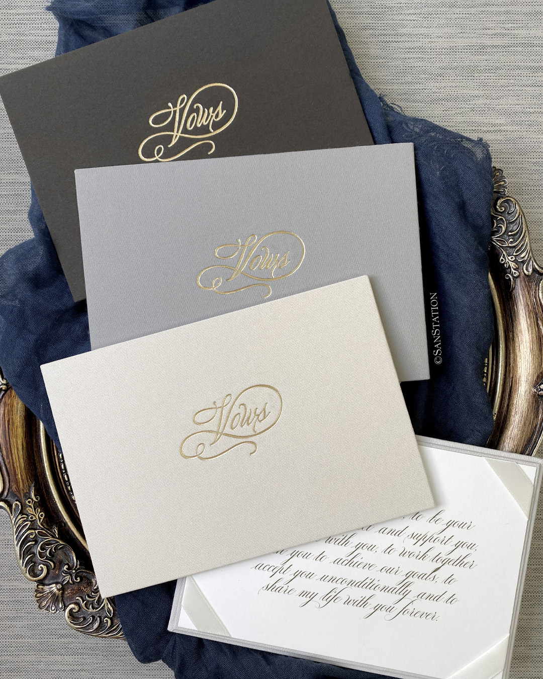 Classic Linen | Vows Card