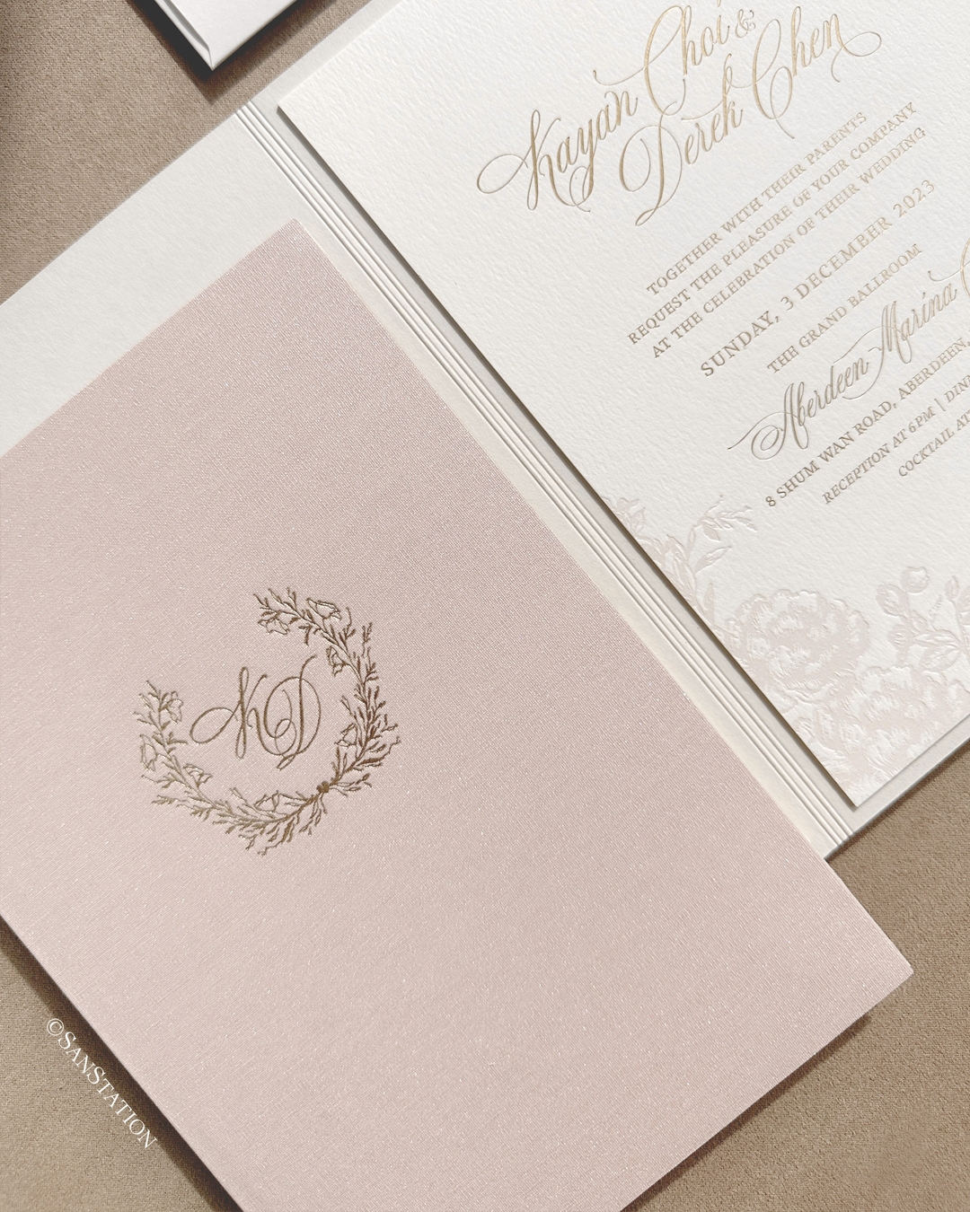 Shimmer Linen 1-Folded Invitation